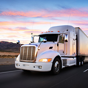 semi-truck representing transportation & logistics programs