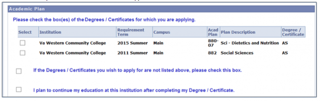 graduation application degree