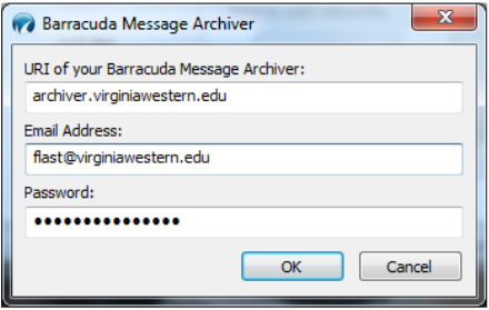 barracuda message archiver setup