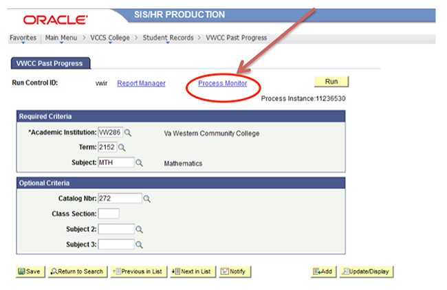 Past Progress - Process Monitor