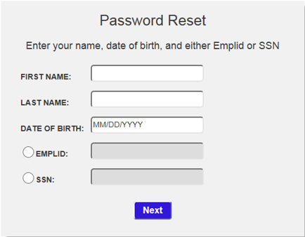 password reset box