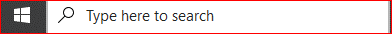 Windows search box