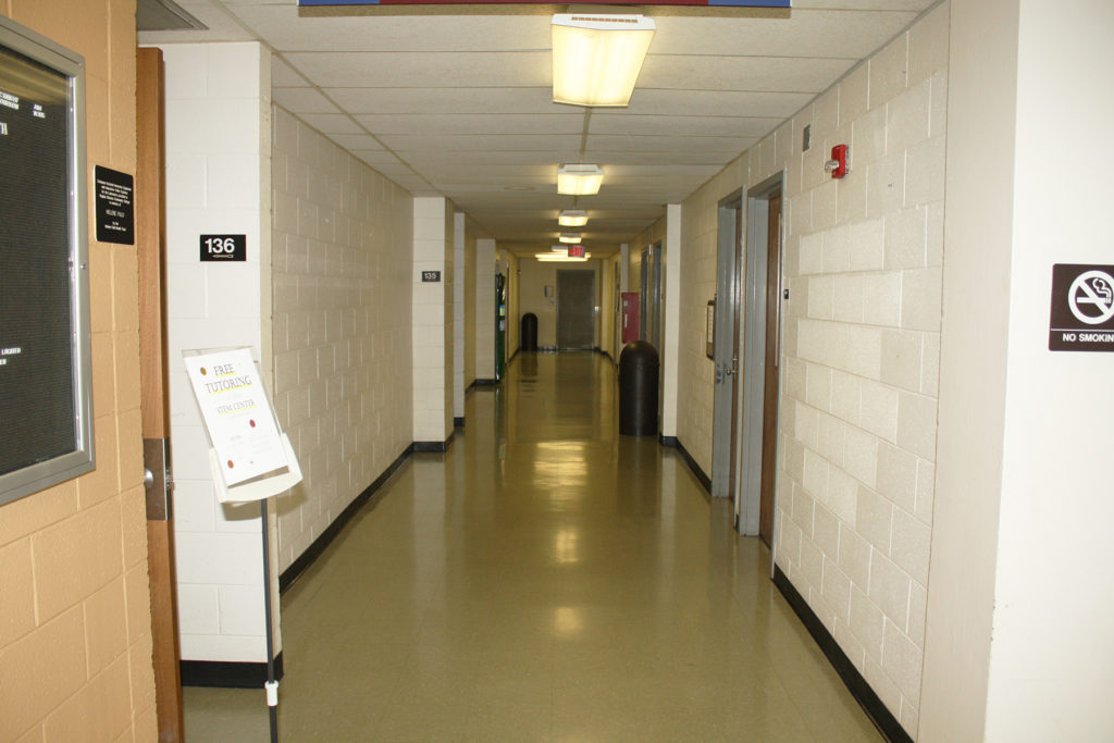 Anderson Hall 1st floor corridor 2019