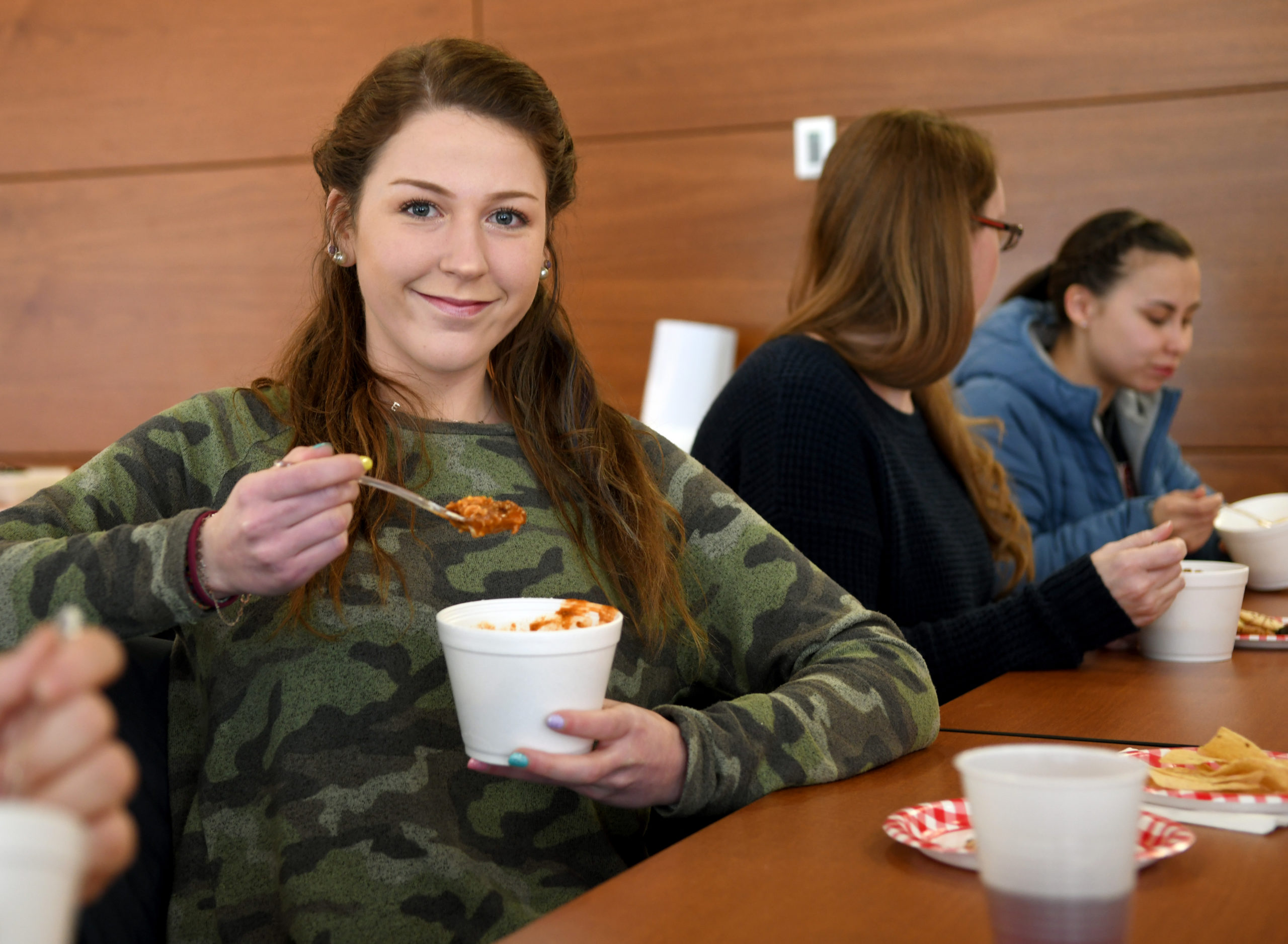 candid shot at chili cookoff