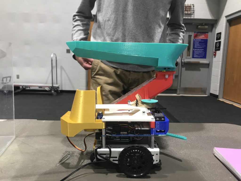 The winning design for team Robot, consisting of Virginia Western students Nate Giraudeau and Abby Crosser. Photo courtesy of Nick Maiolo.
