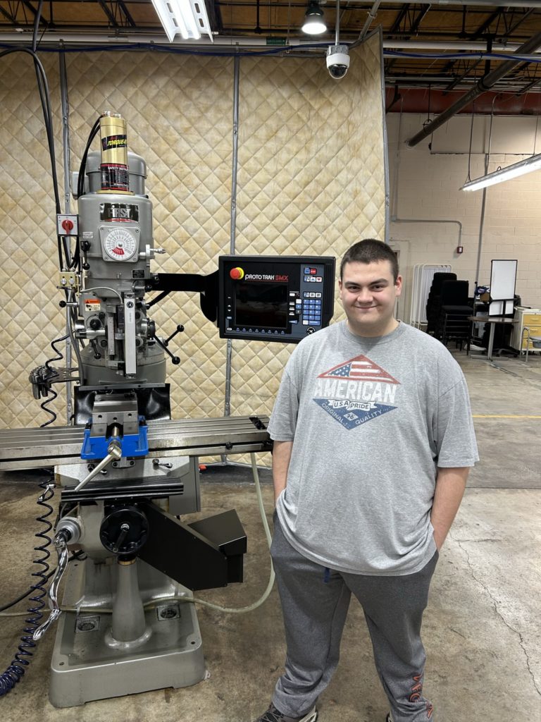 Cross Yonce received the Gene Haas Scholarship toward his Machining coursework at Virginia Western Community College. The Gene Haas Foundation awarded Virginia Western's School of Career and Corporate Training a $10,000 grant to fund scholarships for Machining students.