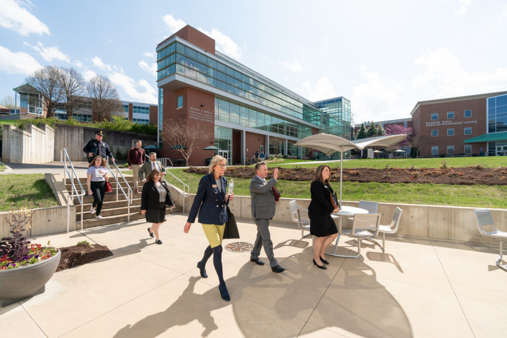 Dr. David Doré toured the Virginia Western campus.