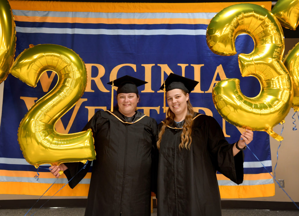 Students pose with balloons before Virginia Western's Commencement on May 12.