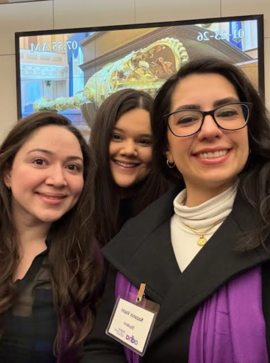 Laurel Ridge students Stacey Escobar, Samanta Perea (center), and Nazanin Vaziri.