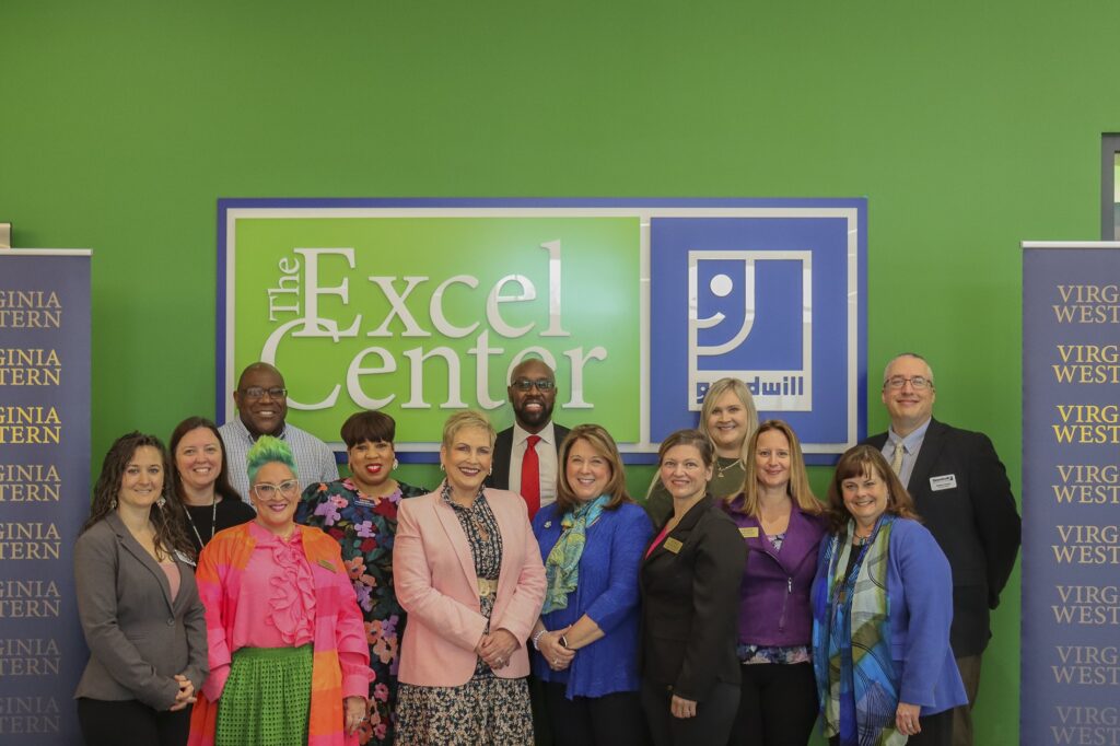 Representatives from Virginia Western and Goodwill Industries of the Valleys celebrate the collaboration.
