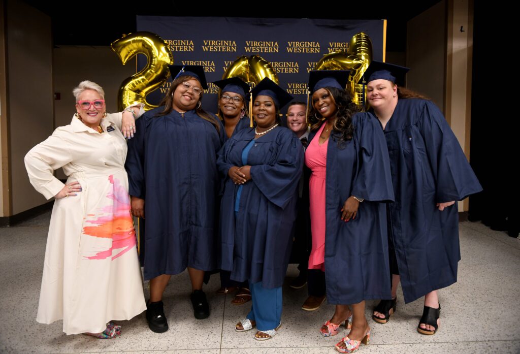 Graduates at Virginia Western's Commencement.