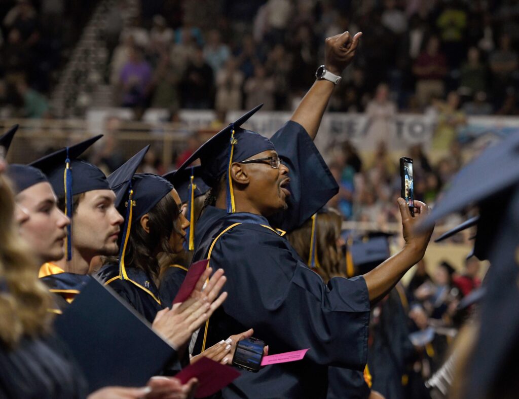 Graduates at Virginia Western's Commencement.