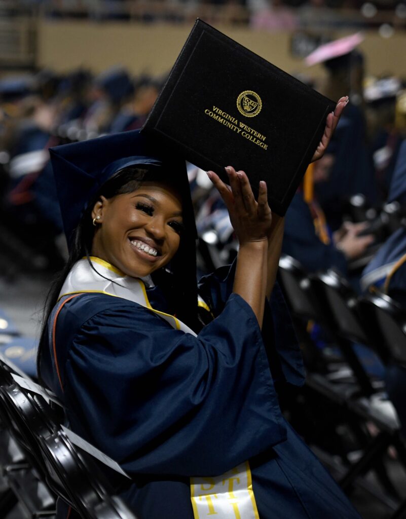 Graduates at Virginia Western's Commencement.