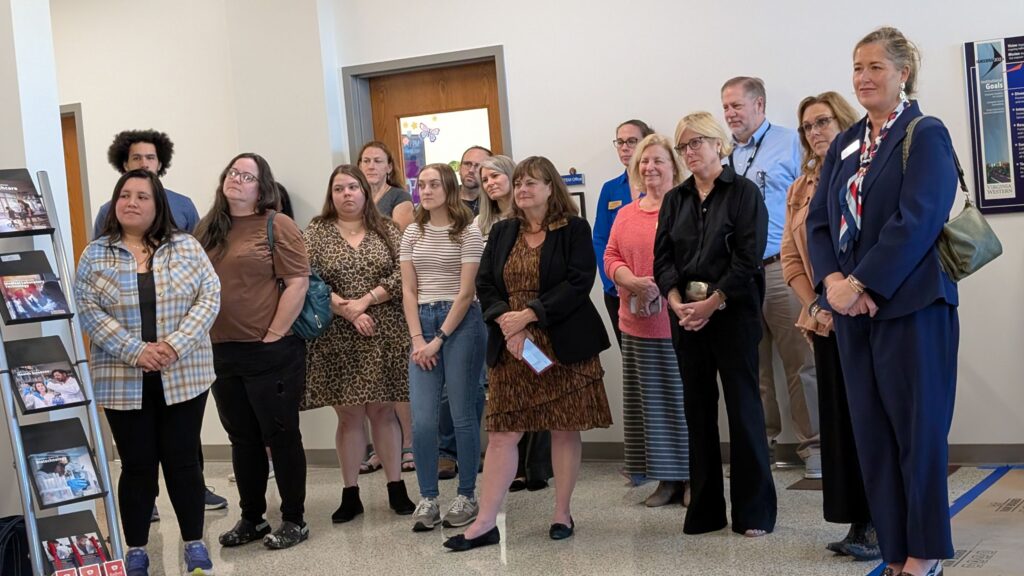 Audience members at Monday's ceremony listen to speakers discuss how these three new agreements will students gain skills for better opportunities and help respond to the region's healthcare needs.