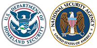 Logos for the NSA and DHS