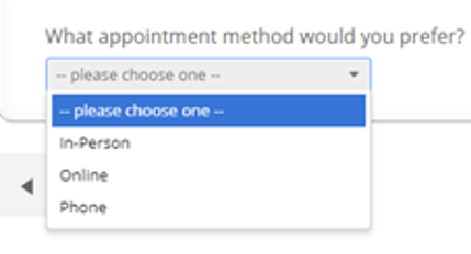 Navigate Appointment Scheduling - Select a Method