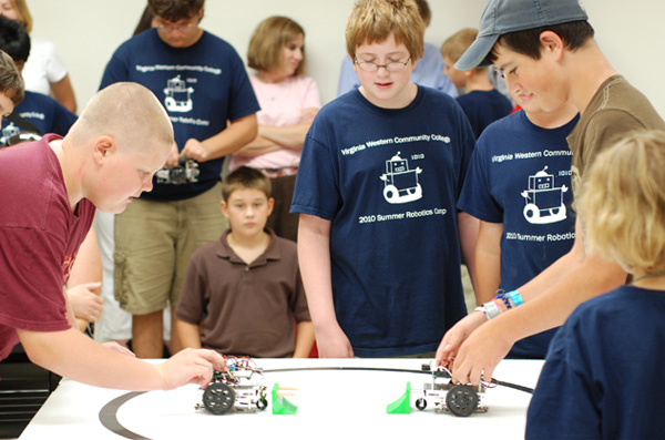 Students in Summer Robotics Camp