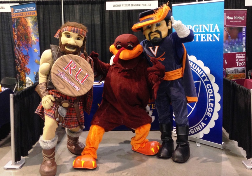 Virginia college mascots