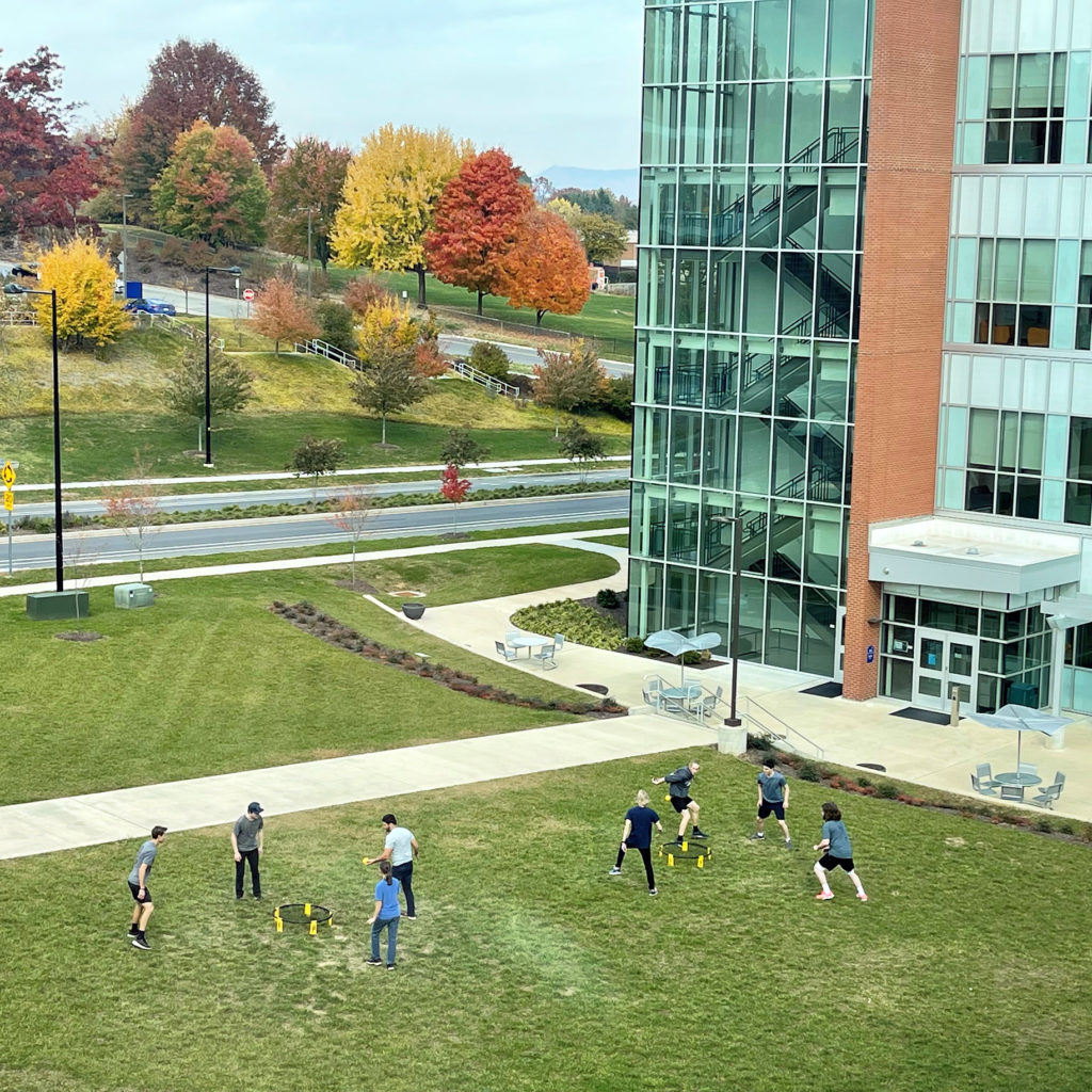 Students Playing Spikeball