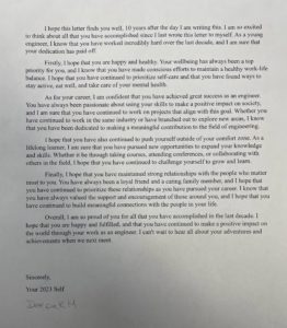 Deepak's letter