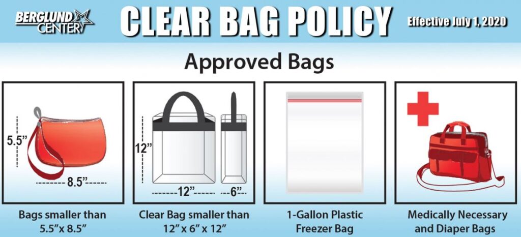 Bergland Center Clear Bag Policy