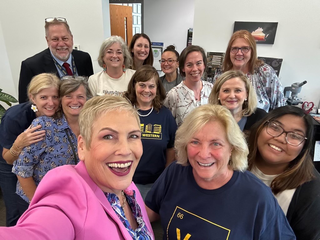 Dr. Treanor (front) with the STEM Team