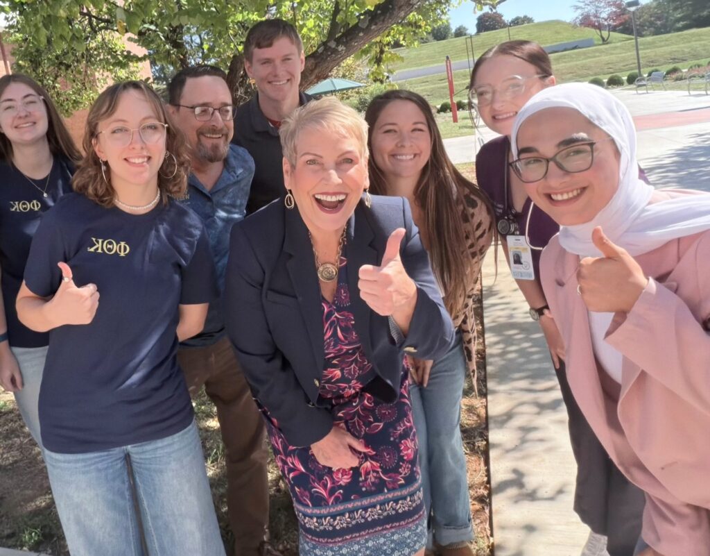 Dr. Treanor with Virginia Western Students