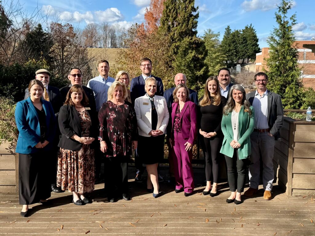 Dr. Treanor (Center) and Economic Development Partners