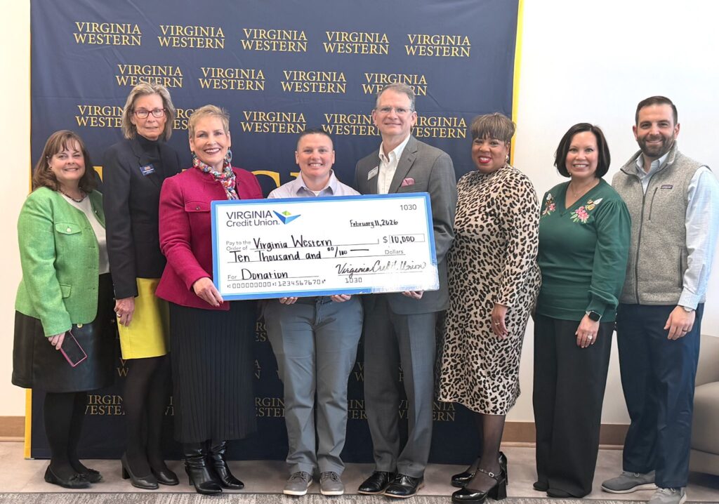 Virginia Credit Union check presentation at the EnVision Center
